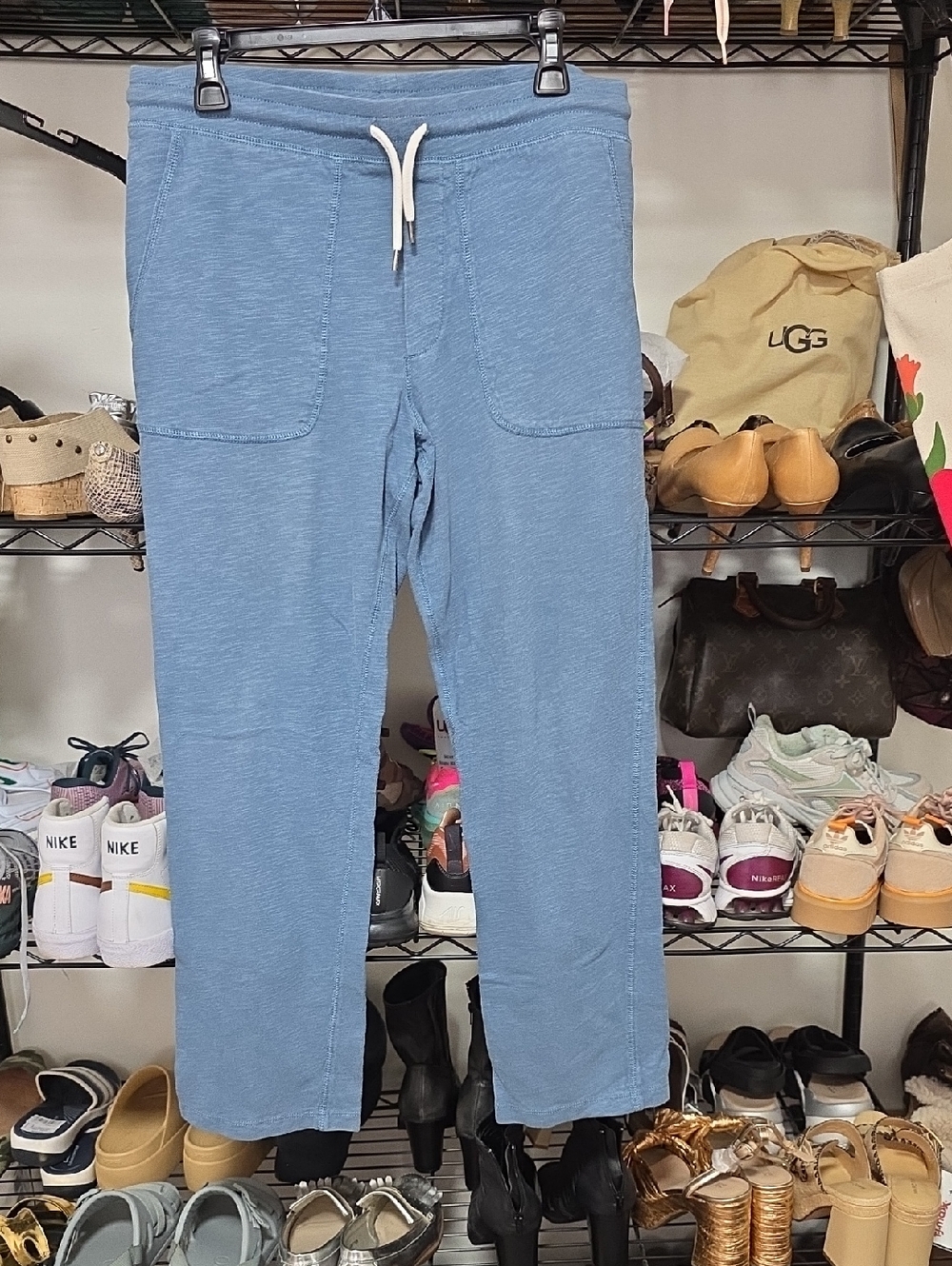 GAP Light Blue Drawstring Track Pants - Picture 1 of 2